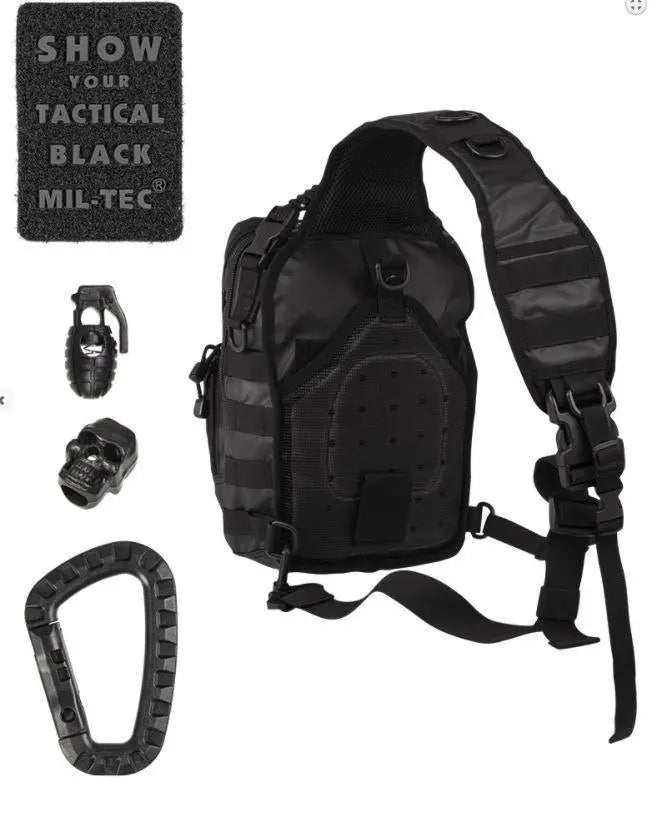 Rucsac Tactical Black one strap 10l Mil - Tec | Echipament tactic WARGEAR