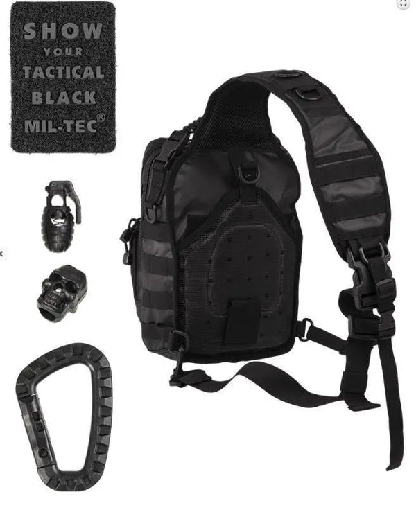 Rucsac Tactical Black one strap 10l Mil - Tec | Echipament tactic WARGEAR