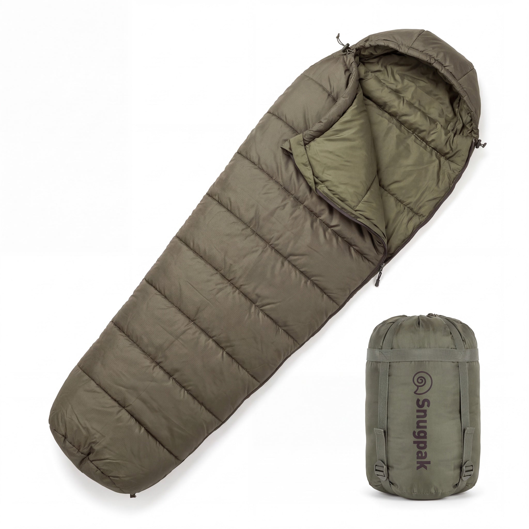 Sac de dormit Snugpak Sleeper Extreme oliv cu sac de compresie