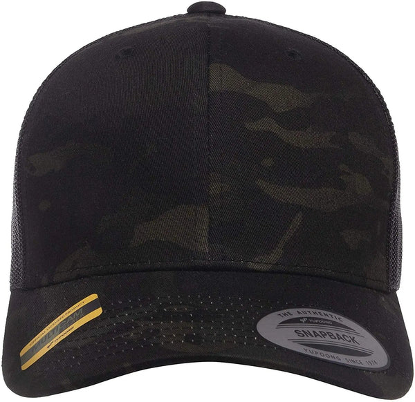 Sapca retro trucker Multicam Black Yupoong | Echipament tactic WARGEAR