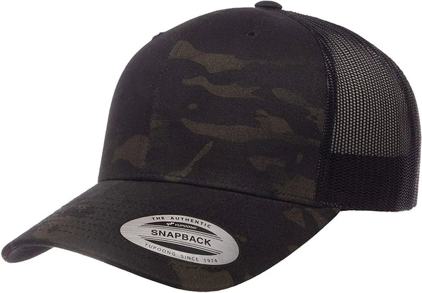 Sapca retro trucker Multicam Black Yupoong | Echipament tactic WARGEAR