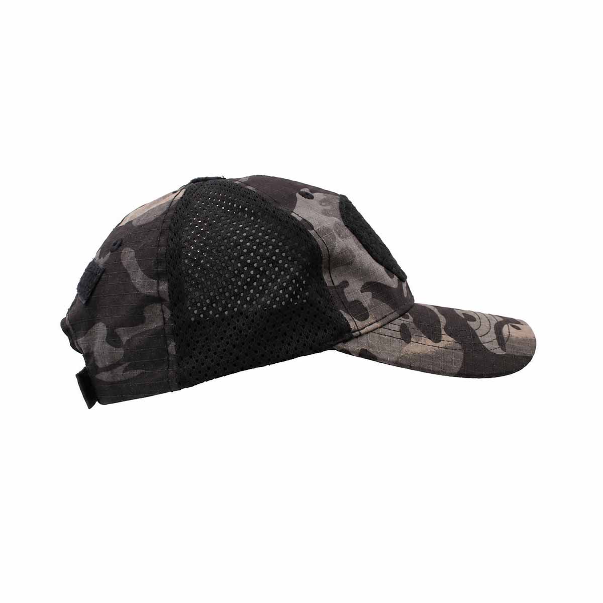 Sapca tactica VIGILANTE cu plasa si panou velcro – MultiCam Black – detaliu
