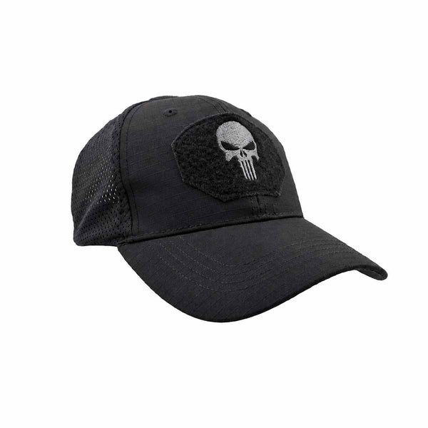 Sapca tactica VIGILANTE cu plasa si panou velcro – Negru – detaliu