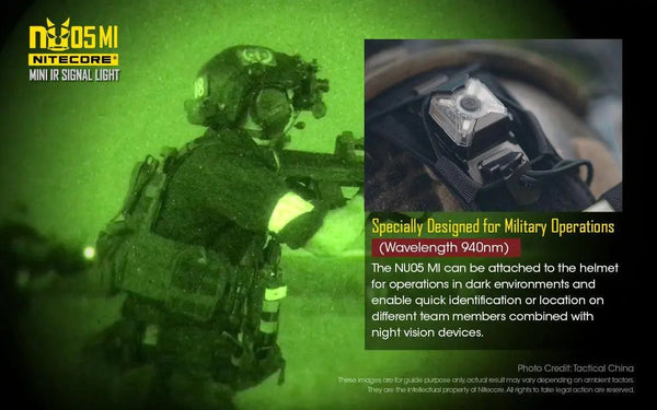 Semnal luminos militar IR NU05 NITECORE | Echipament tactic WARGEAR