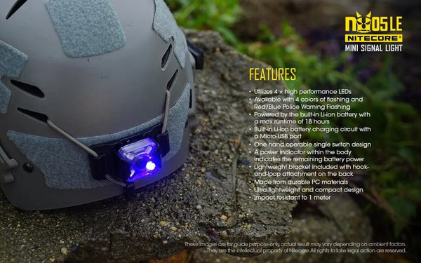 Semnal luminos Politie NU05 LE NITECORE | Echipament tactic WARGEAR