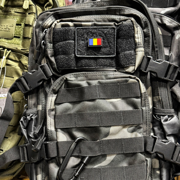 Set 2 patch - uri PVC Drapel Romania 2.5 x 1.5 cm cu prindere velcro hook & loop | Echipament tactic WARGEAR