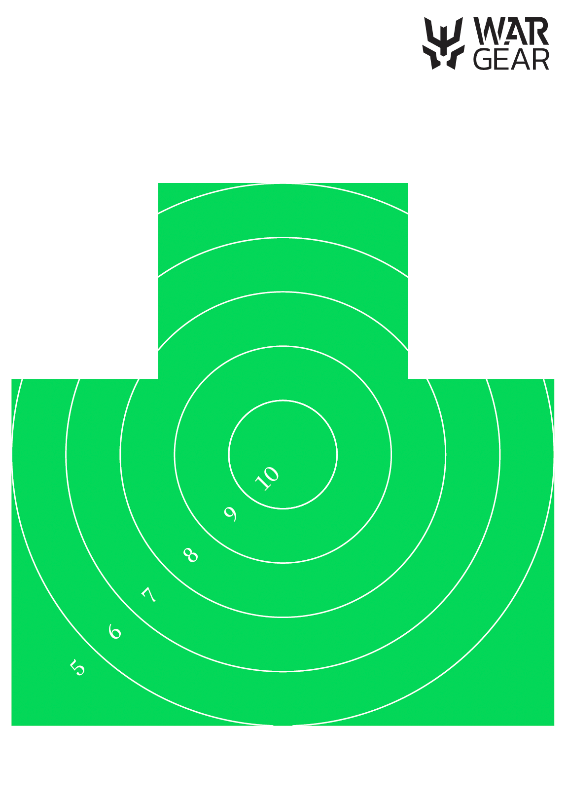Set 50 tinte piept cu cercuri 50x70 cm - Verde | Echipament tactic WARGEAR