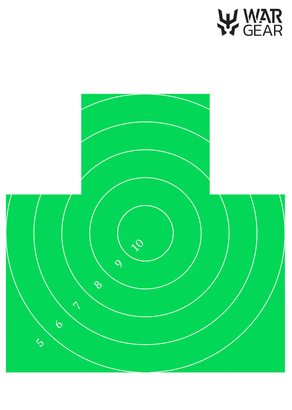 Set 50 tinte piept cu cercuri 50x70 cm - Verde | Echipament tactic WARGEAR