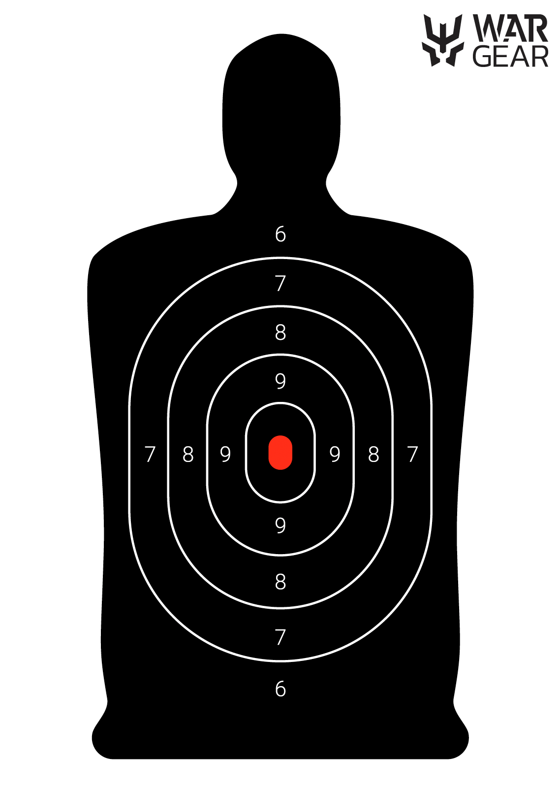 Set 50 tinte silueta umana 50x70 cm | Echipament tactic WARGEAR