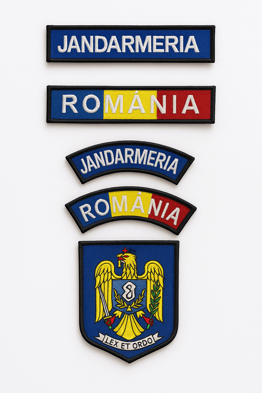 Set Complet 5 Embleme Brodate Jandarmerie | WARGEAR RO