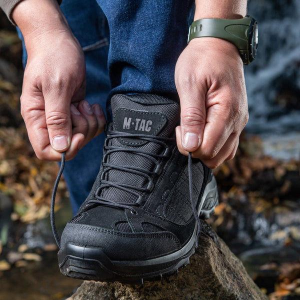 Sneakers Tactici Demi-Season M-TAC pentru Trekking si Oras - Negru | WARGEAR RO