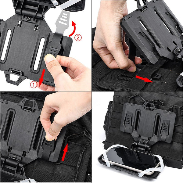 Suport tactic rabatabil pentru telefon mobil cu prindere MOLLE | Echipament tactic WARGEAR