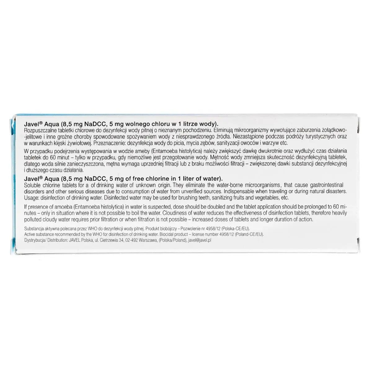 Tablete purificare apa Javel® AQUA | Echipament tactic WARGEAR