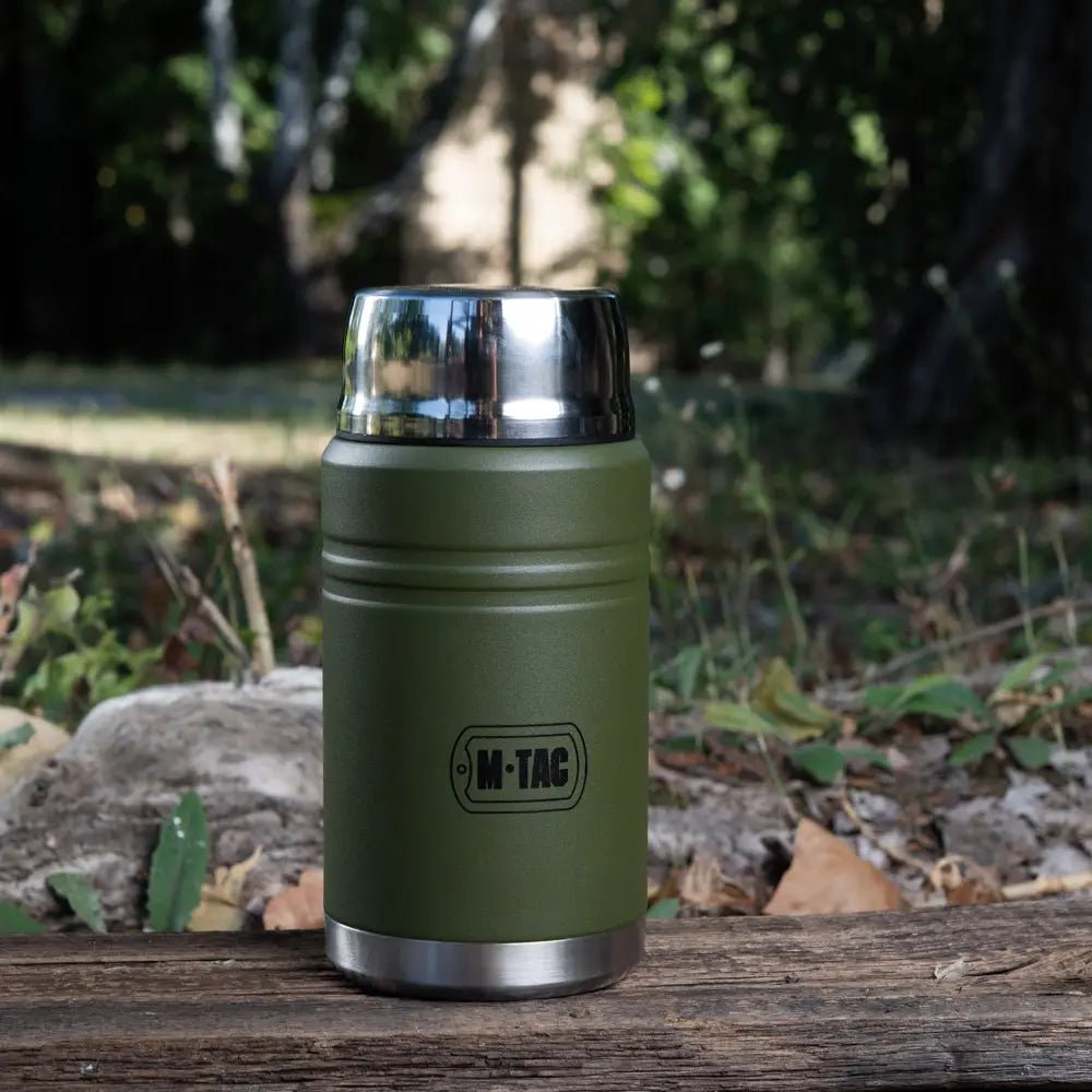 Termos M - TAC olive 750 ml cu lingura | Echipament tactic WARGEAR