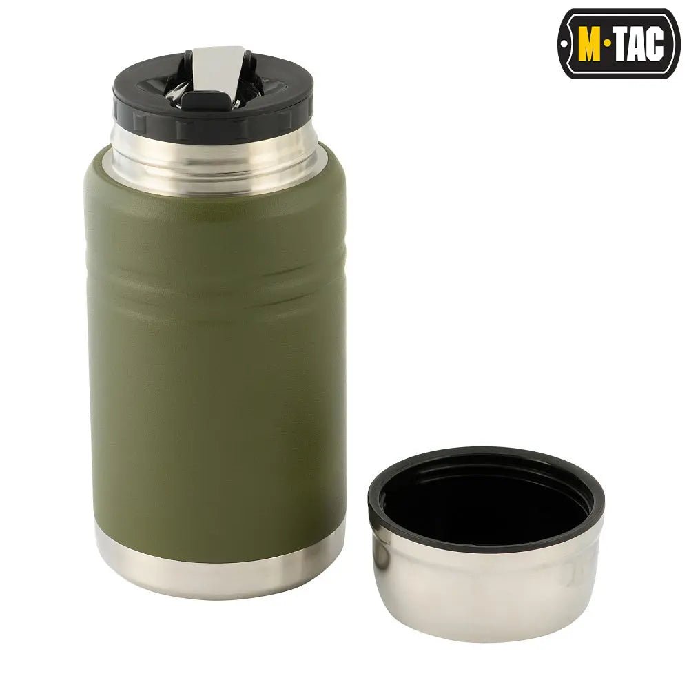 Termos M - TAC olive 750 ml cu lingura | Echipament tactic WARGEAR