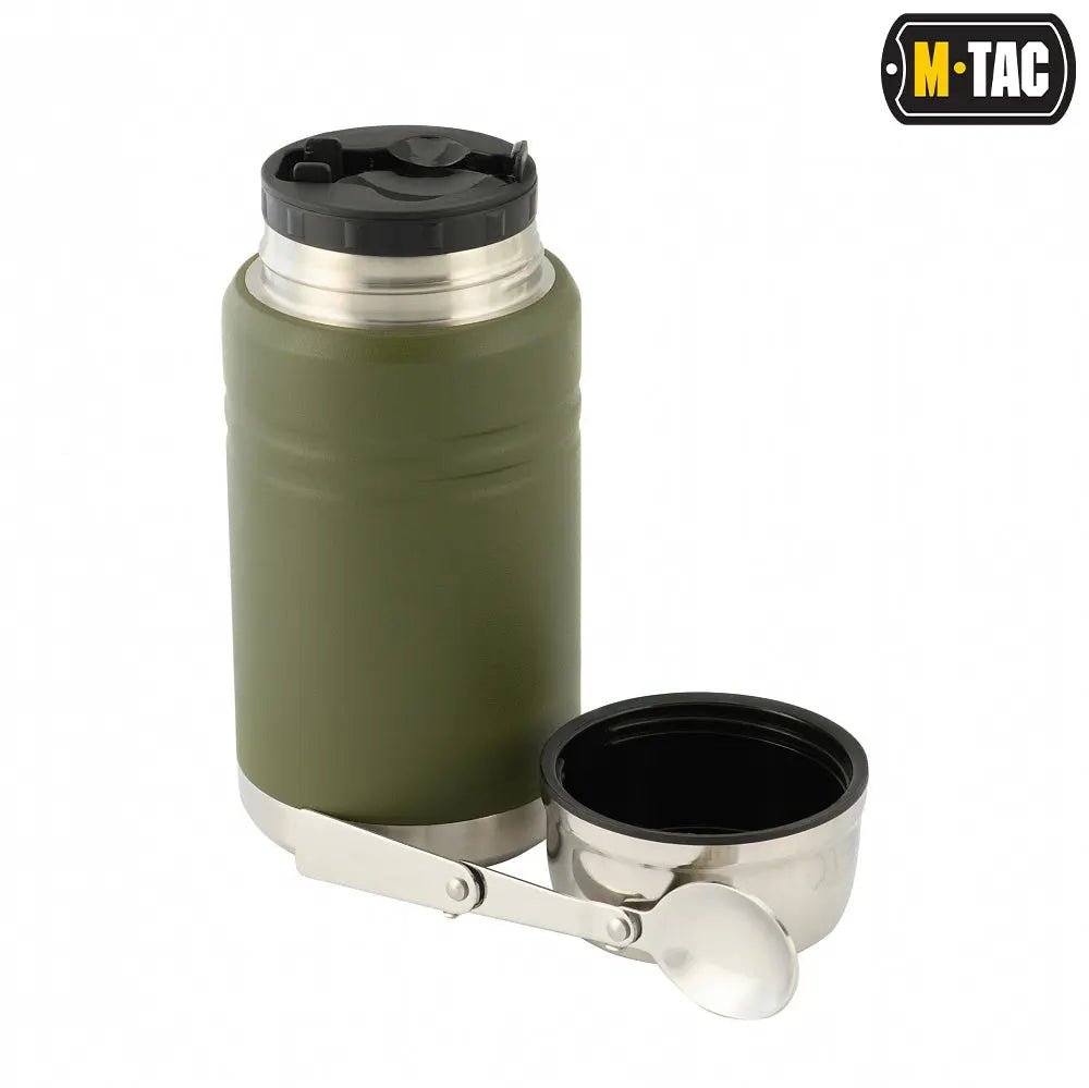 Termos M - TAC olive 750 ml cu lingura | Echipament tactic WARGEAR