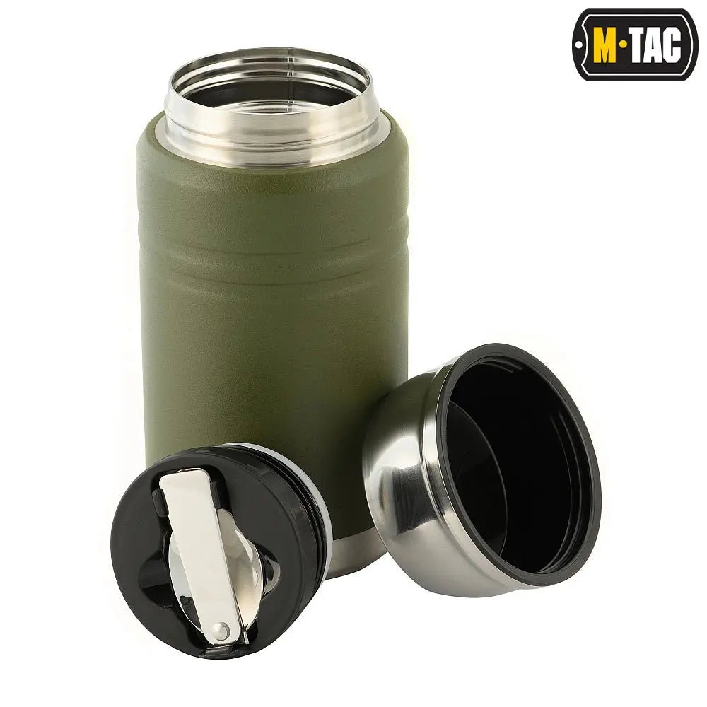 Termos M - TAC olive 750 ml cu lingura | Echipament tactic WARGEAR