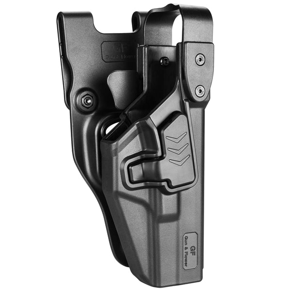 Toc duty Glock 17/19/22/23 retentie nivel III Gun&Flower - Mana dreapta, Negru | WARGEAR RO