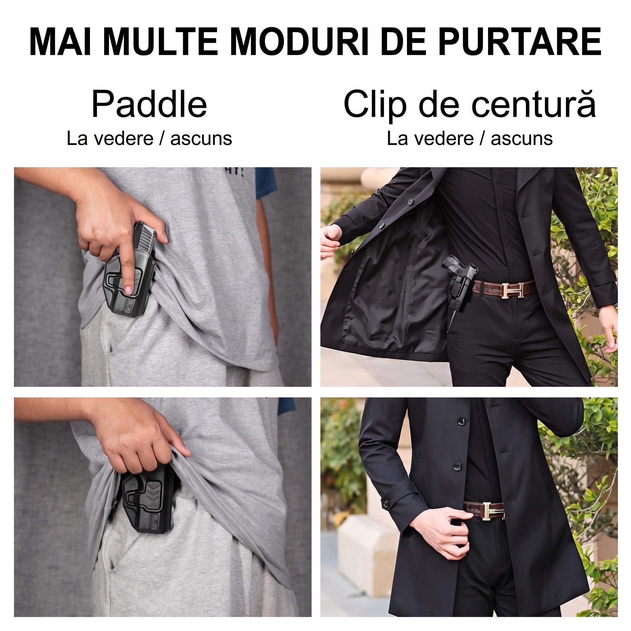 Toc OWB CZ P-07 / P-09 cu retentie pe garda Gun&Flower - Mana dreapta, Negru | WARGEAR RO