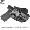 Toc OWB Glock 19/23/32 retentie nivel II Gun&Flower - Mana dreapta, Negru | WARGEAR RO