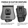 Toc OWB Glock 19/23/32 retentie nivel II Gun&Flower - Mana dreapta, Negru | WARGEAR RO