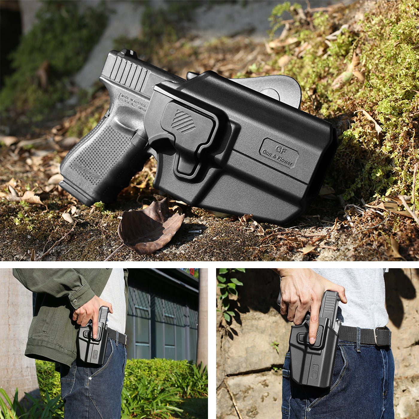 Toc universal UNI PRO Glock Sig CZ retentie nivel II Gun&Flower - Mana dreapta | WARGEAR RO