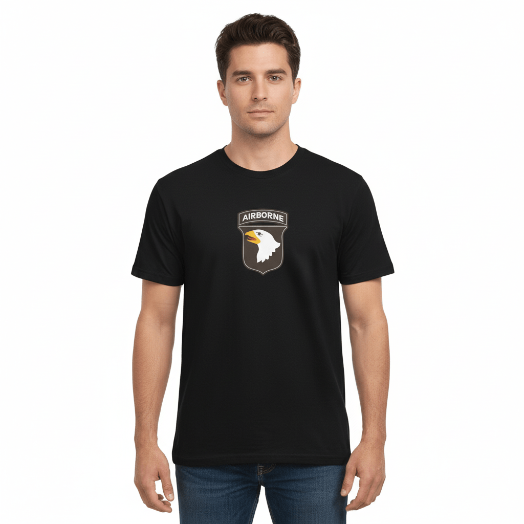 Tricou army AIRBORNE negru | Echipament tactic WARGEAR