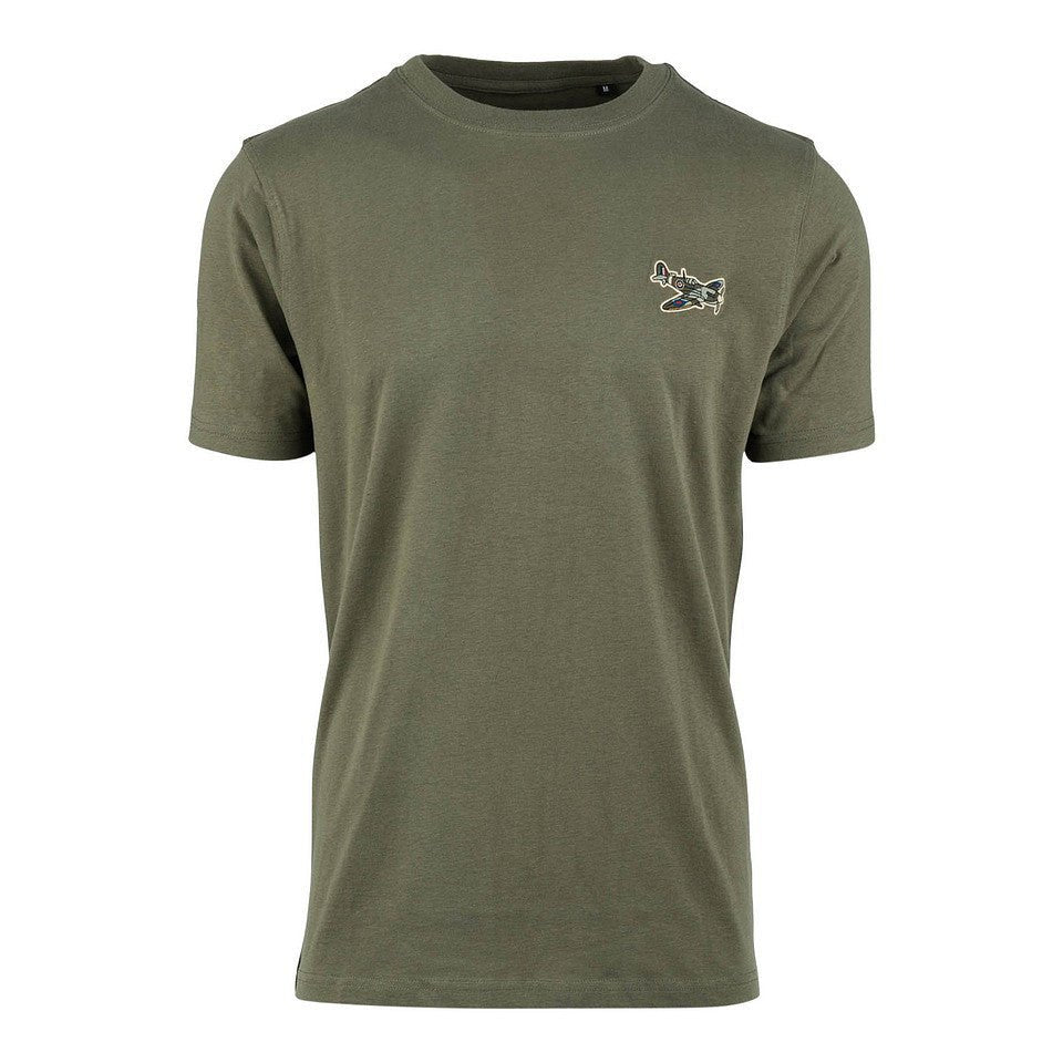 Tricou Army cu Avionul Spitfire Fostex – Olive | WARGEAR RO