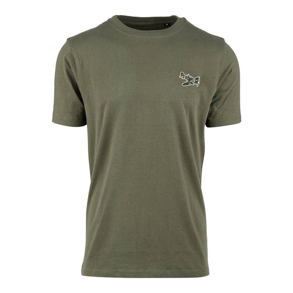 Tricou Army cu Avionul Spitfire Fostex – Olive | WARGEAR RO