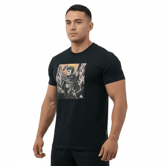 Tricou army DA SKELETON negru – Direct Action® | Echipament tactic WARGEAR