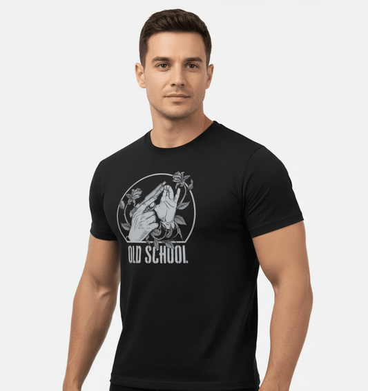 Tricou army Helikon - Tex® Old School negru | Echipament tactic WARGEAR