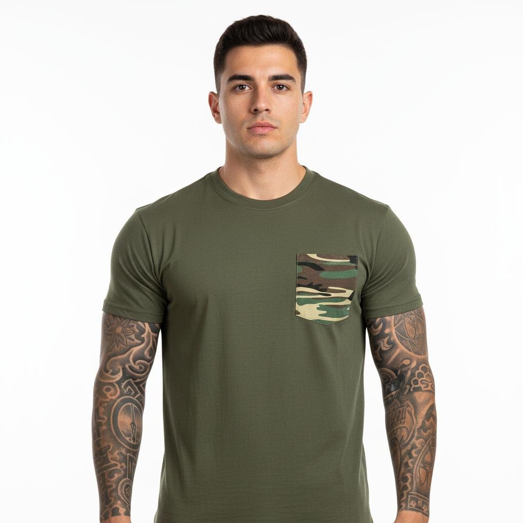 Tricou army OD Green Camo Fostex Garments® | Echipament tactic WARGEAR