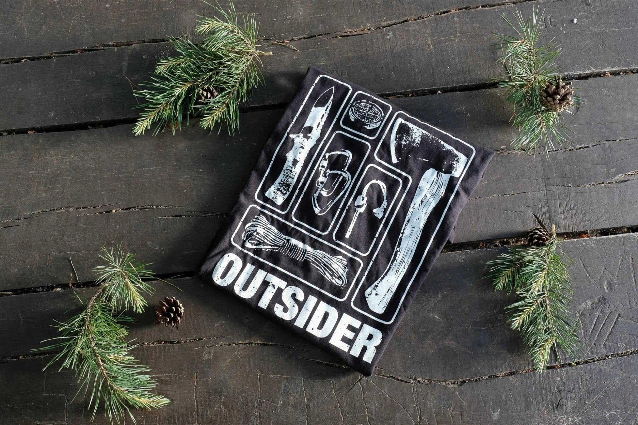 Tricou army OUTSIDER negru TIGERWOOD | Echipament tactic WARGEAR