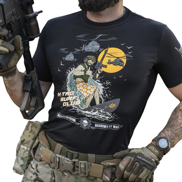 Tricou army SURF CLUB negru M - TAC | Echipament tactic WARGEAR