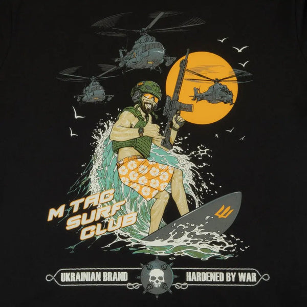 Tricou army SURF CLUB negru M - TAC | Echipament tactic WARGEAR