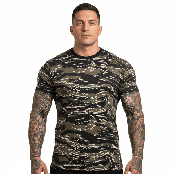 Tricou camuflaj Tiger Stripe MIL - TEC | Echipament tactic WARGEAR