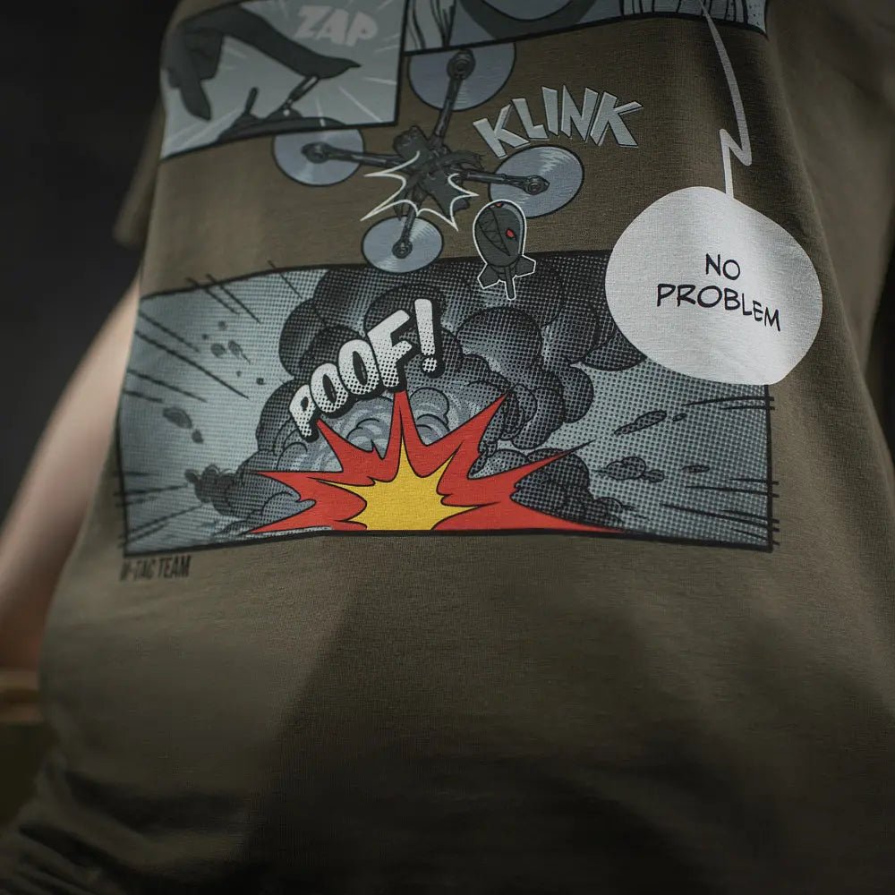 Tricou Comics Drone olive M - TAC | Echipament tactic WARGEAR