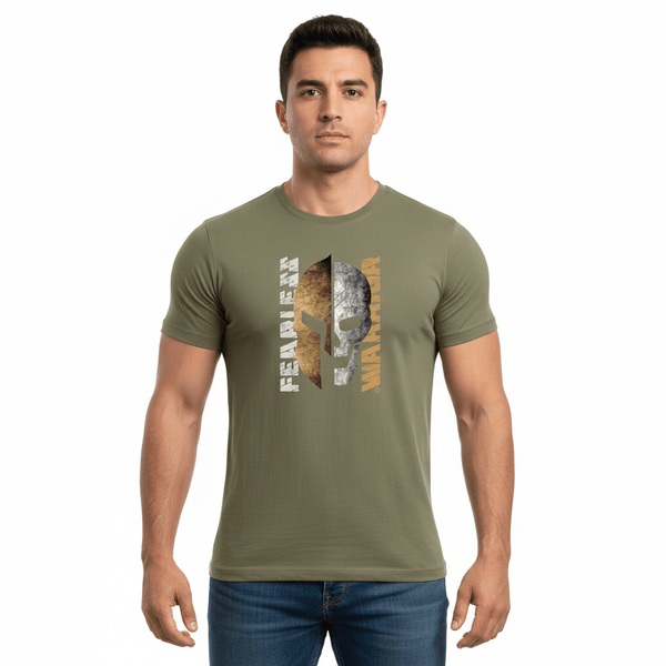 Tricou Fearless Warrior olive Pentagon | Echipament tactic WARGEAR