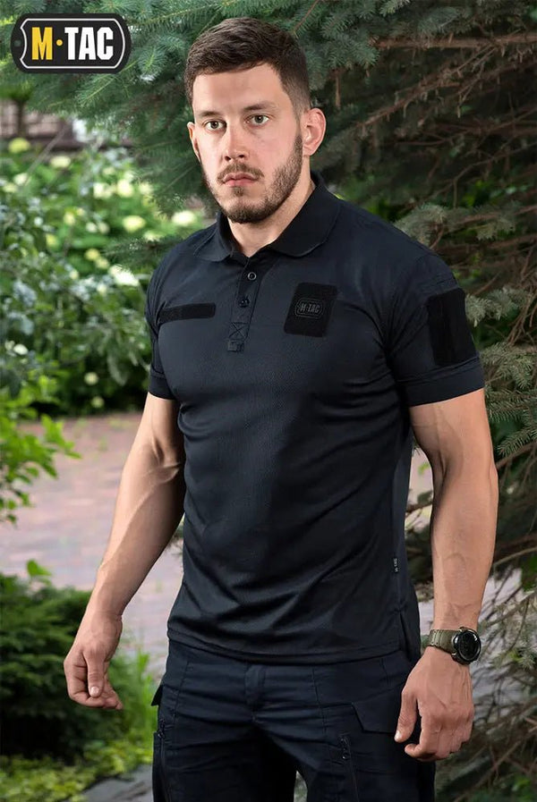 Tricou polo Elite Tactical Coolmax® navy blue M - TAC | Echipament tactic WARGEAR