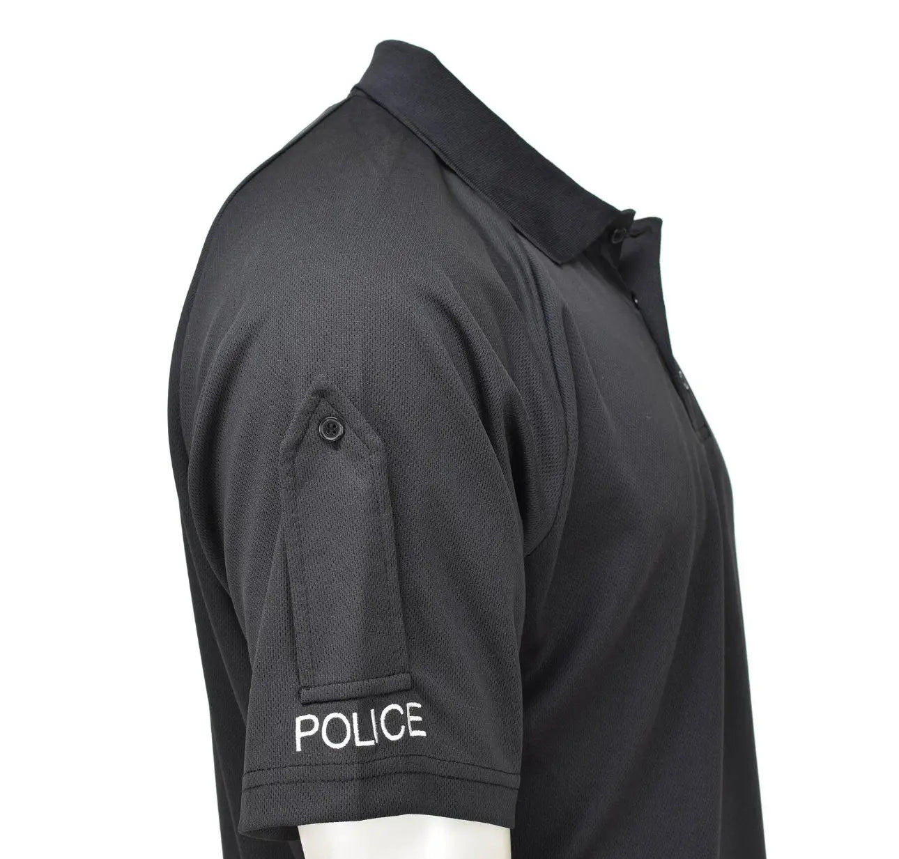 Tricou Polo Negru Surplus Militar Politia Britanica - S | Echipament tactic WARGEAR