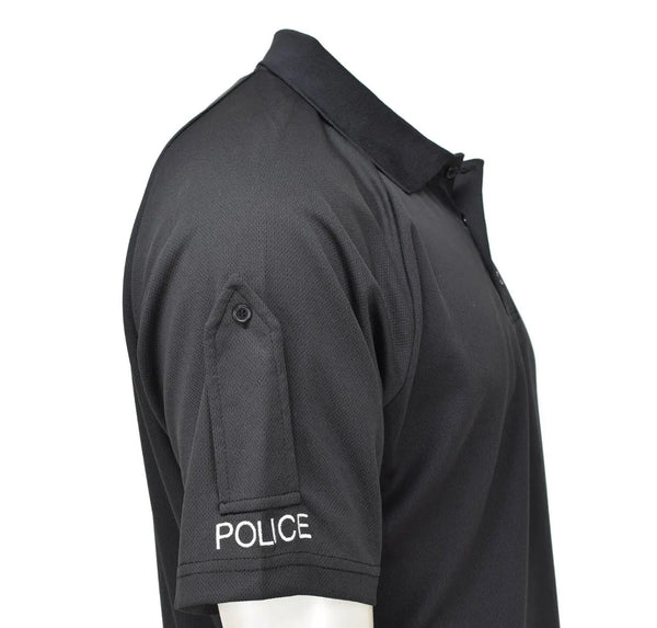 Tricou Polo Negru Surplus Militar Politia Britanica - S | Echipament tactic WARGEAR