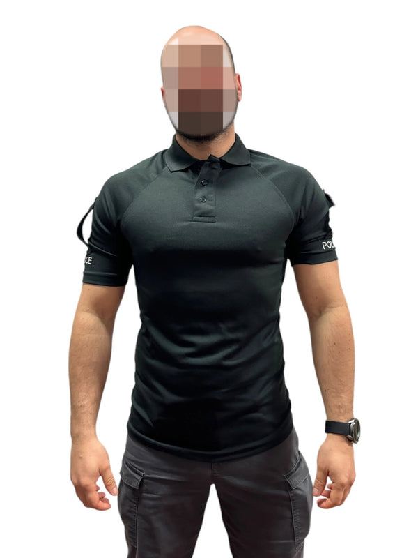 Tricou Polo Negru Surplus Militar Politia Britanica - S | Echipament tactic WARGEAR
