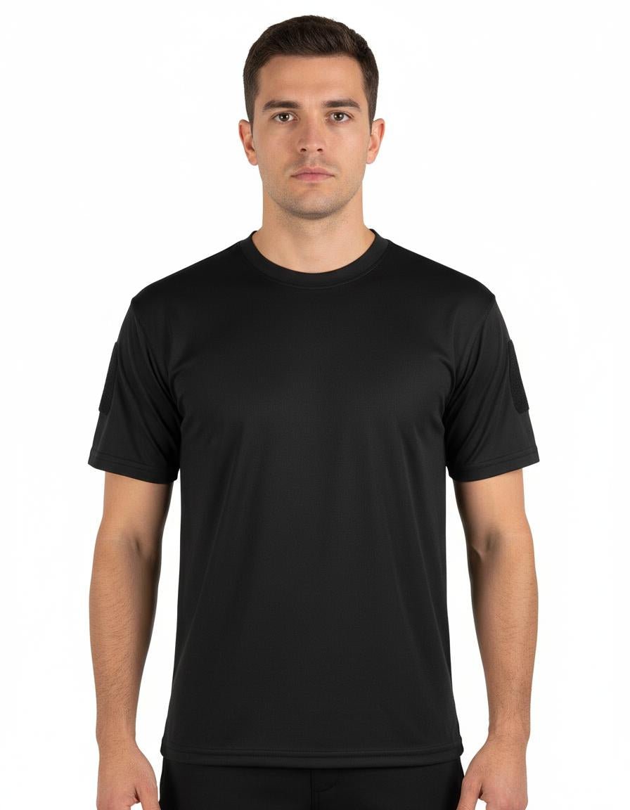 Tricou tactic army negru Quick Dry | Echipament tactic WARGEAR