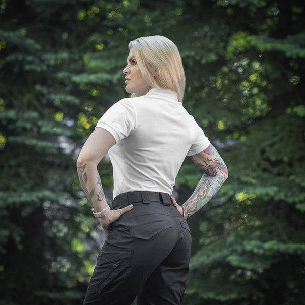 Tricou Tactic Polo Dama Alb – M - TAC | Echipament tactic WARGEAR