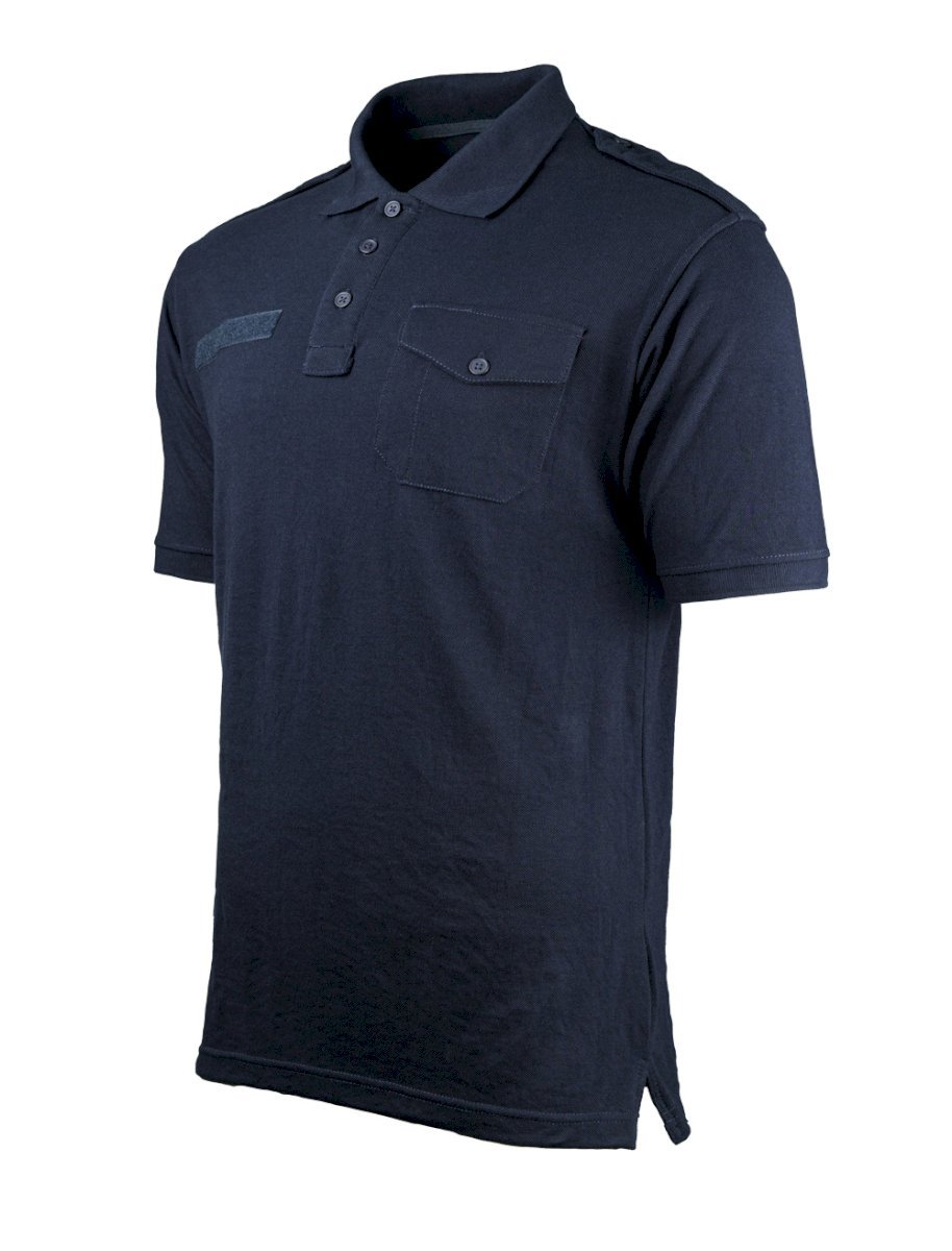 Tricou Tactic Polo Police Texar Dark Navy Blue cu Epoleti | WARGEAR RO