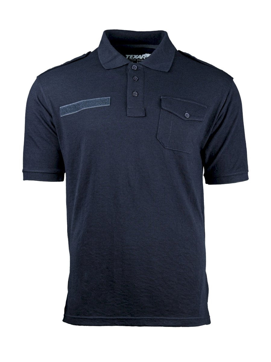 Tricou Tactic Polo Police Texar Dark Navy Blue cu Epoleti | WARGEAR RO