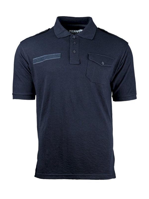 Tricou Tactic Polo Police Texar Dark Navy Blue cu Epoleti | WARGEAR RO