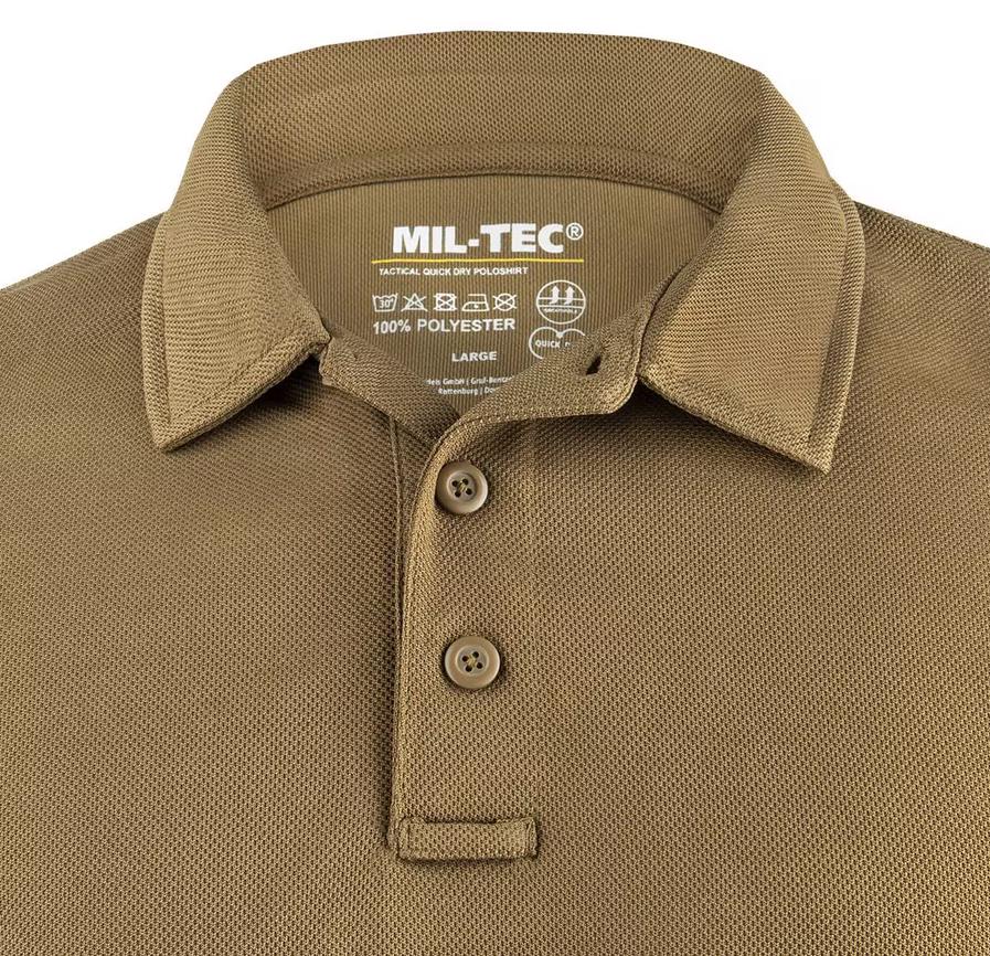 Tricou tactic polo quickdry MIL - TEC coyote | Echipament tactic WARGEAR