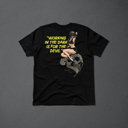 Tricou Working in the dark is for the devil FPC | Echipament tactic WARGEAR