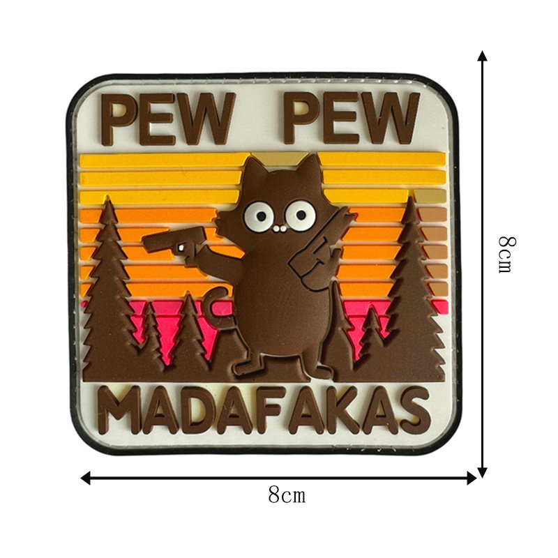 Velcro Patch PEW PEW CAT MADAFAKAS | WARGEAR RO